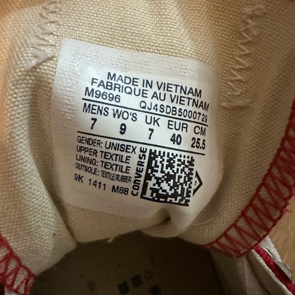 CONVERSE ALL STAR WHITE CUSTOMIZED using CRYSTALS Wedding Or For Fun Shoe Size 9 - Picture 12 of 13